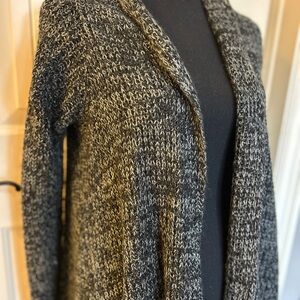 Pink Rose Black and Gray Cardigan